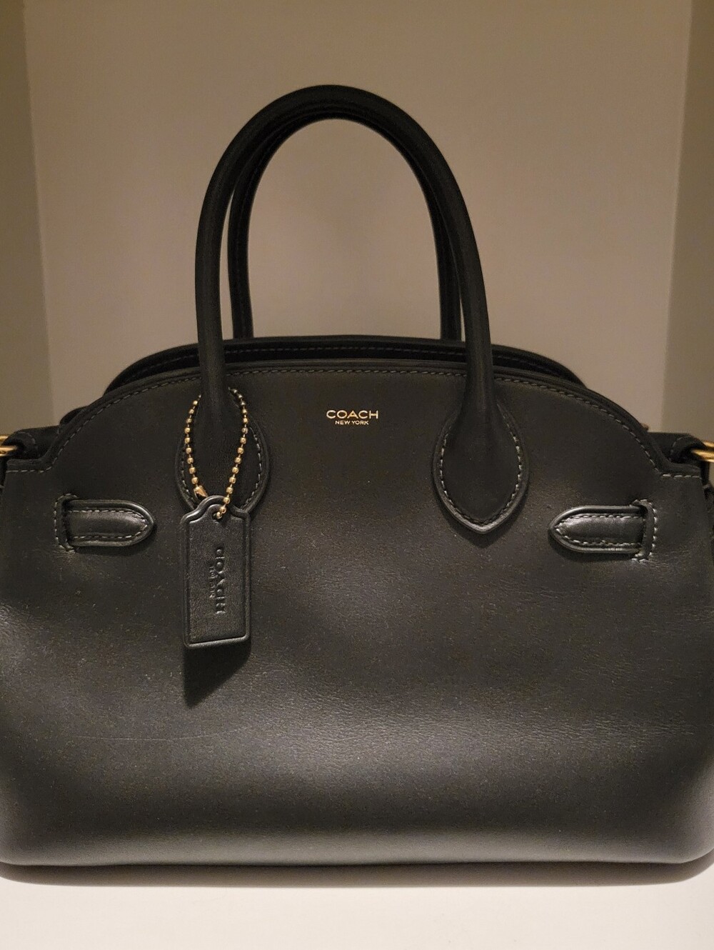 Coach Empire Carryall 26 Black Glovetanned Leather Bag